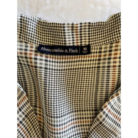 Abercrombie & Fitch Button‎ Down Short Sleeve Plaid Shirt - Women's M - Picture 4 of 7
